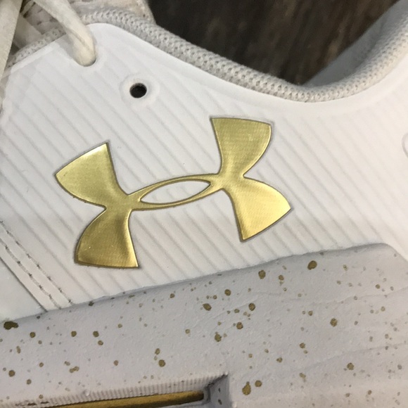 Under Armour Block City 2.0 Gold Splatter Volleyball Shoes - Picture 9 of 14